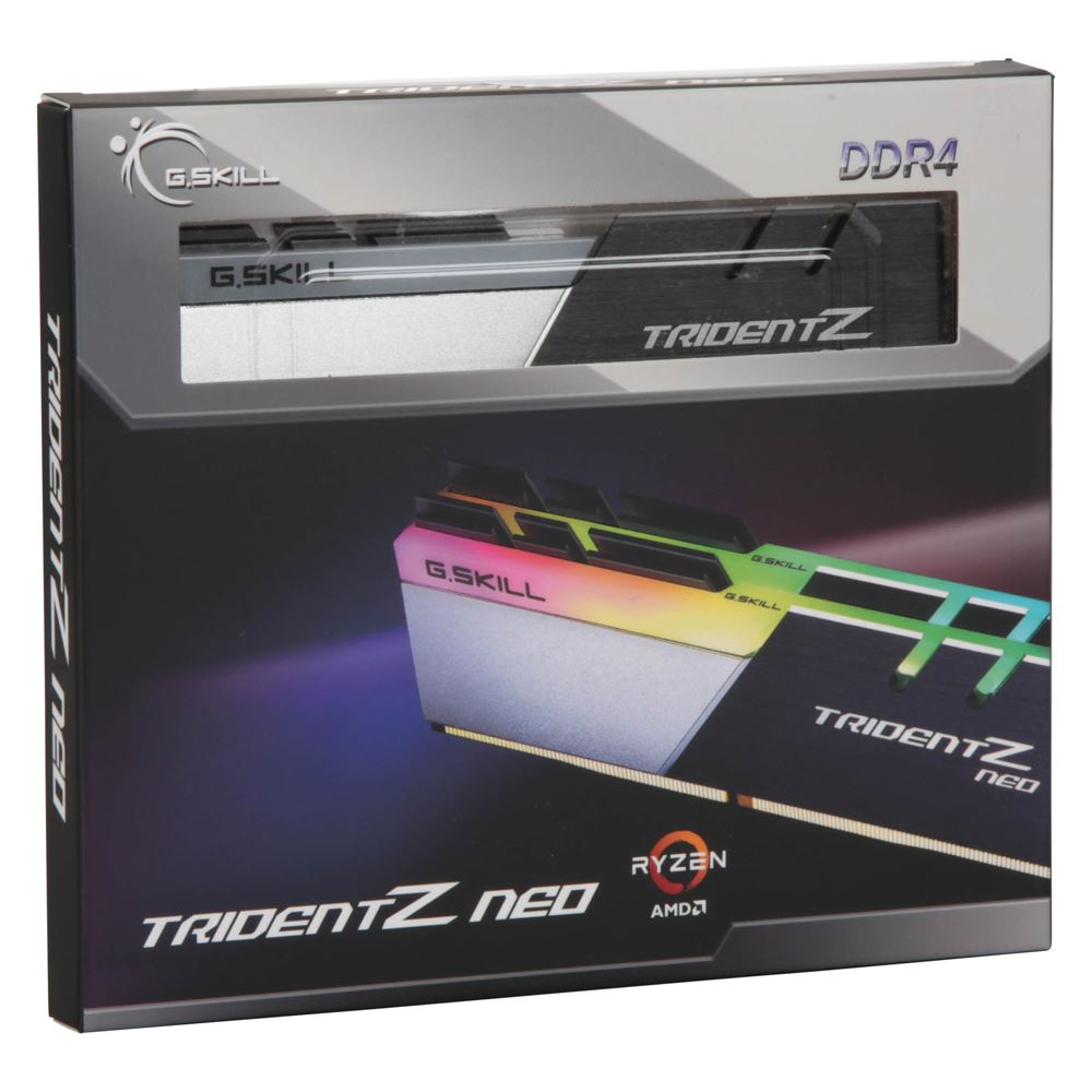 G.Skill Trident Z Neo Series RGB 32GB (2 x 16GB) DDR4-3600 PC4-28800 CL16 Dual Channel Memory Kit F4-3600C16D-32GTZNC - Black
