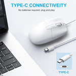 LOONASA USB C Wired Mouse, Type C Optical Mouse