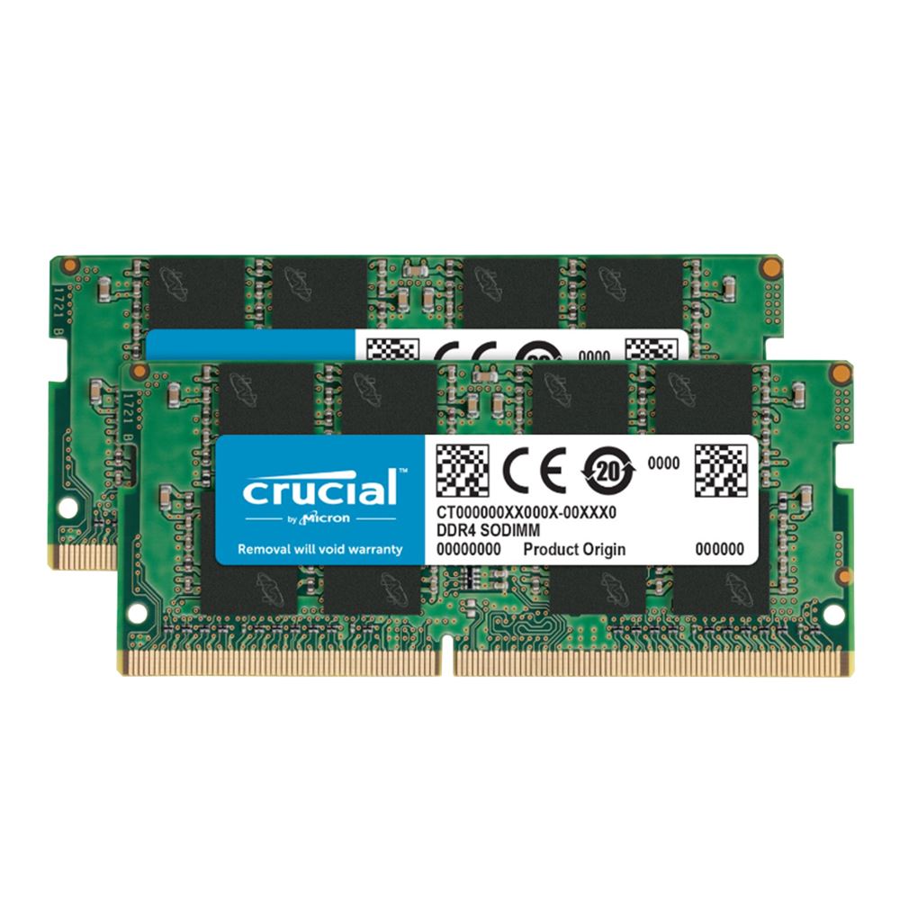 Crucial 32GB (2 x 16GB) DDR4-3200 PC4-25600 CL-22 SO-DIMM Memory Kit CT2K16G4SFRA32A