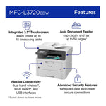 Brother Wireless MFC-L3720CDW Digital Color All-in-One Printer with Copy, Scan and Fax, Duplex and Mobile Printing