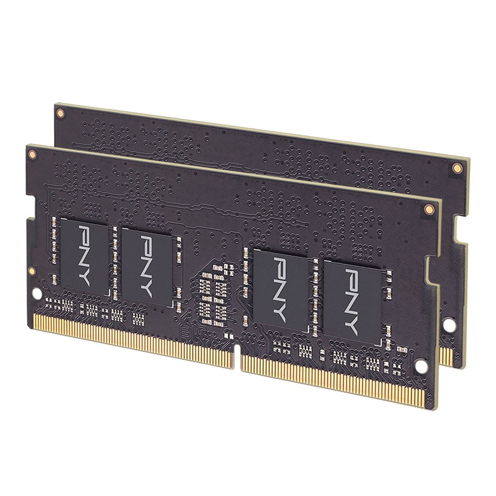 PNY 16GB (2 x 8GB) DDR4-3200 PC4-25600 CL22 Dual Channel Laptop Memory Kit MN16GK2D43200-TB - Black