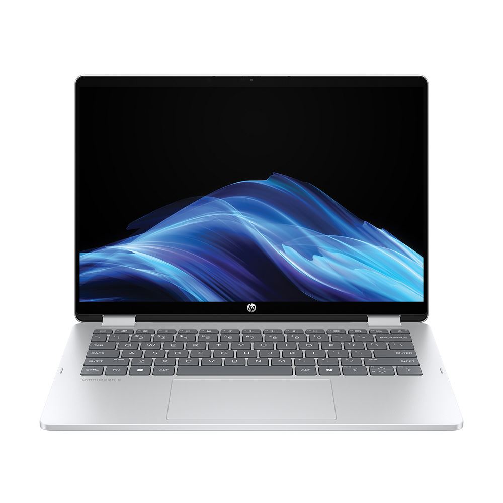 HP OmniBook 5 Next Gen AI 14-he0014nr Copilot+ PC OLED 14" Laptop Computer - Glacier Silver Aluminum