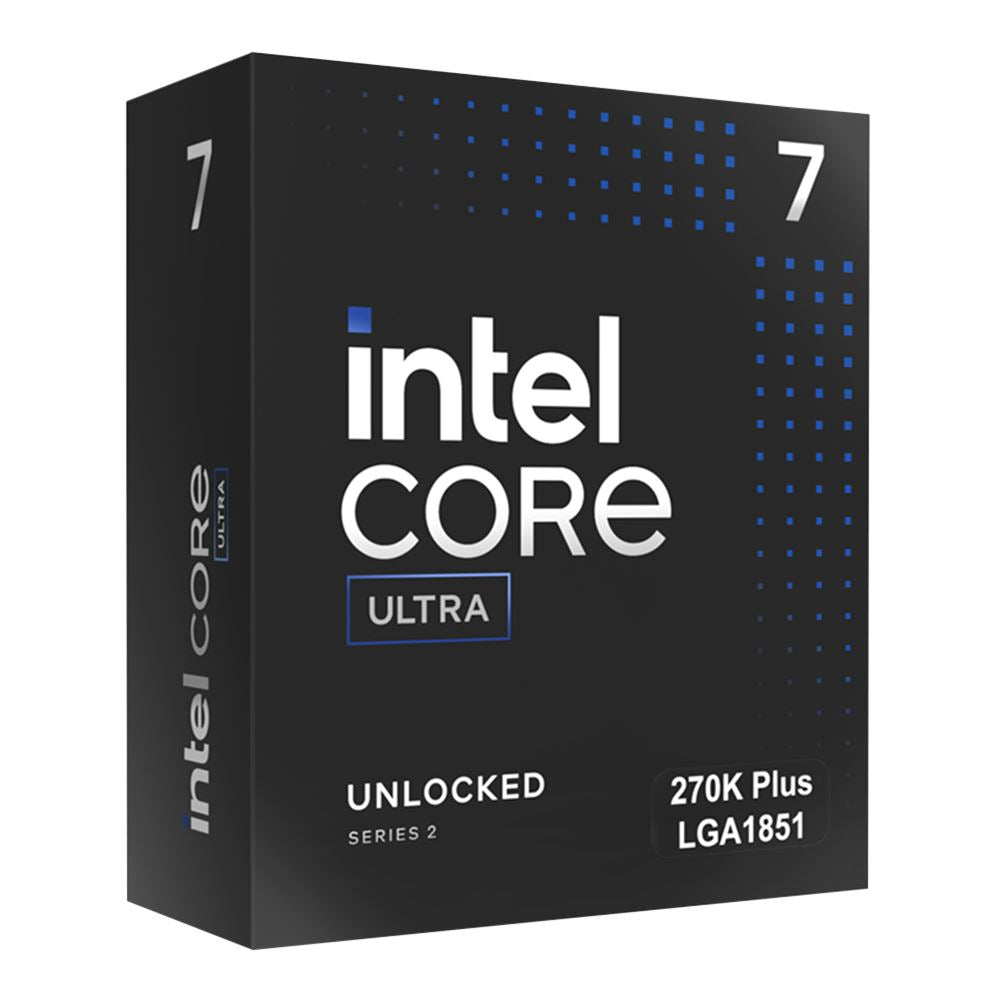 Intel Core Ultra 7 270K Plus Arrow Lake 3.7GHz Twenty Four-Core LGA 1851 Boxed Processor - Heatsink Not Included