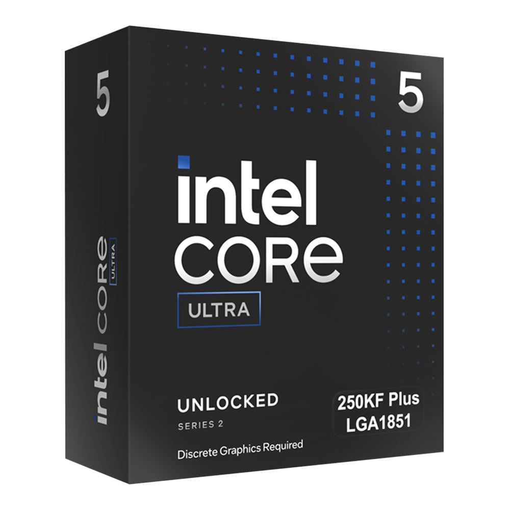 Intel Core Ultra 5 250KF Plus Arrow Lake Eighteen-Core LGA 1851 Boxed Processor - Heatsink Not Included