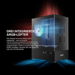 AMDIAS Micro-ATX Tower Computer Case with Tempered Glass, Gaming M-ATX PC Case