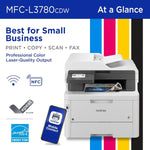 Brother MFC-L3780CDW Wireless Digital Color All-in-One Printer with Laser Quality Output, Single Pass Duplex. Renewed Premium