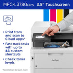 Brother MFC-L3780CDW Wireless Digital Color All-in-One Printer with Laser Quality Output, Single Pass Duplex. Renewed Premium