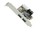 SYBA USB 3.0 PCI-e x1 2.0 Card with 2 External ports