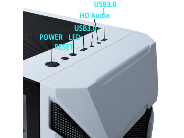 MUSETEX MESH Micro ATX Tower Case with 5 PCS