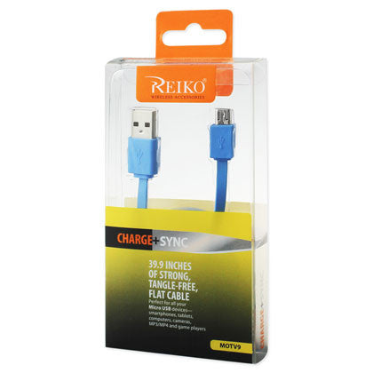 "39.9'' of Strong, Tangle-Free, Flat Cable For Micro USB