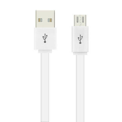 39.9'' Braided Cable For Micro USB 2.0 Devices White
