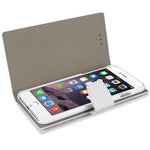 Genuine Leather Hidden Wallet Case for Iphone 6/ 6S Plus 5.5'' With RFID Shielded Card Slots,