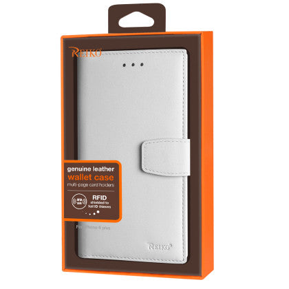 Genuine Leather Hidden Wallet Case for Iphone 6/ 6S Plus 5.5'' With RFID Shielded Card Slots,