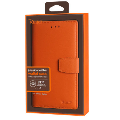 Genuine Leather Hidden Wallet Case for Iphone 6/ 6S Plus 5.5'' With RFID