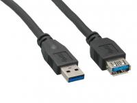 15ft USB 3.0 Super Speed A Male to A Female Extension Cable, Black
