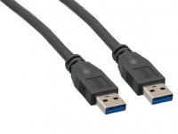 10ft USB 3.0 Super Speed A Male to A Male Cable, Black